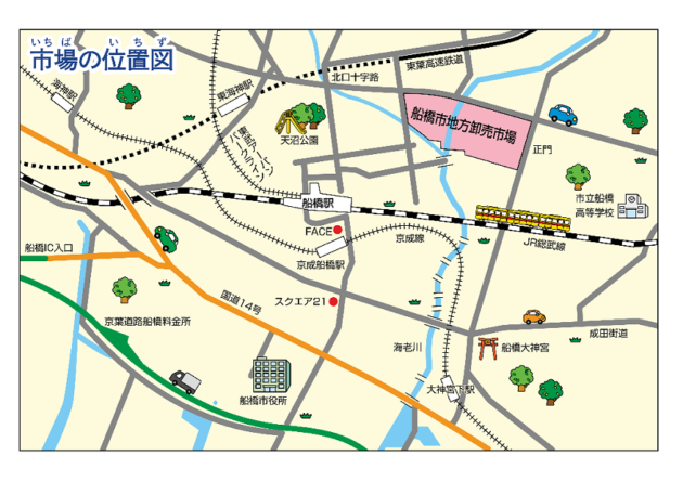 市場までの地図